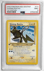 V1097: 2002: SHINING RAICHU: 111/105: 1ST EDITION: NEO DESTINY: PSA 9: MINT: 87502366